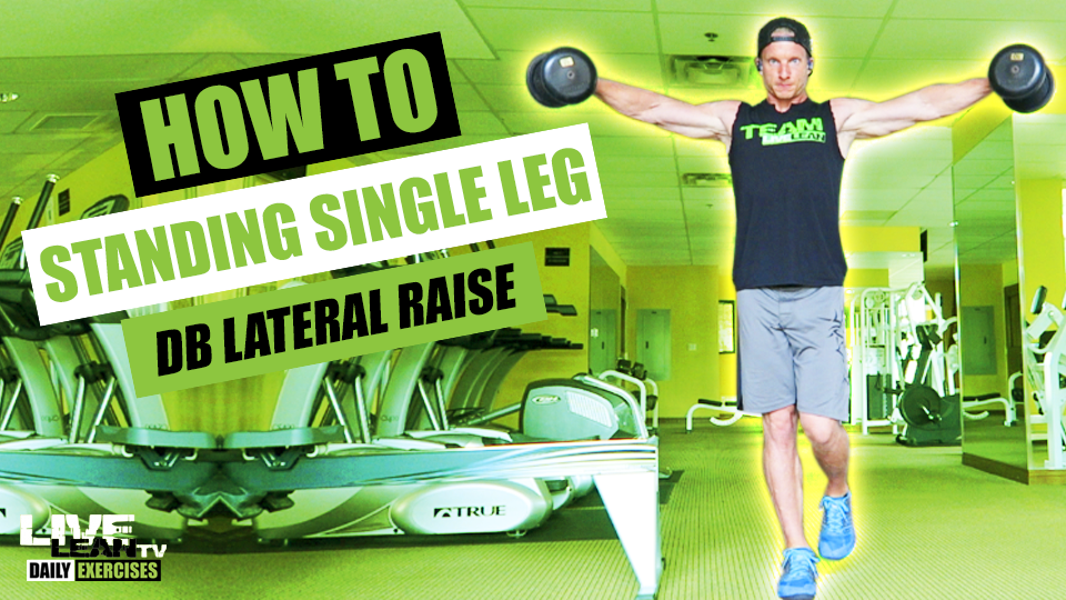 How To Do A STANDING DUMBBELL SINGLE LEG LATERAL RAISE Exercise Demonstration Video and Guide
