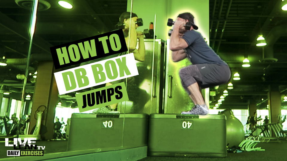 How To Do DUMBBELL BOX JUMPS Exercise Demonstration Video and Guide