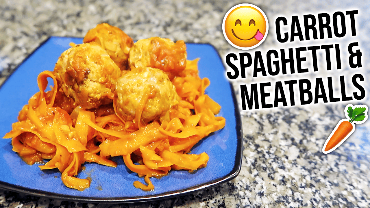 Carrot Spaghetti Recipe With Turkey Meatballs