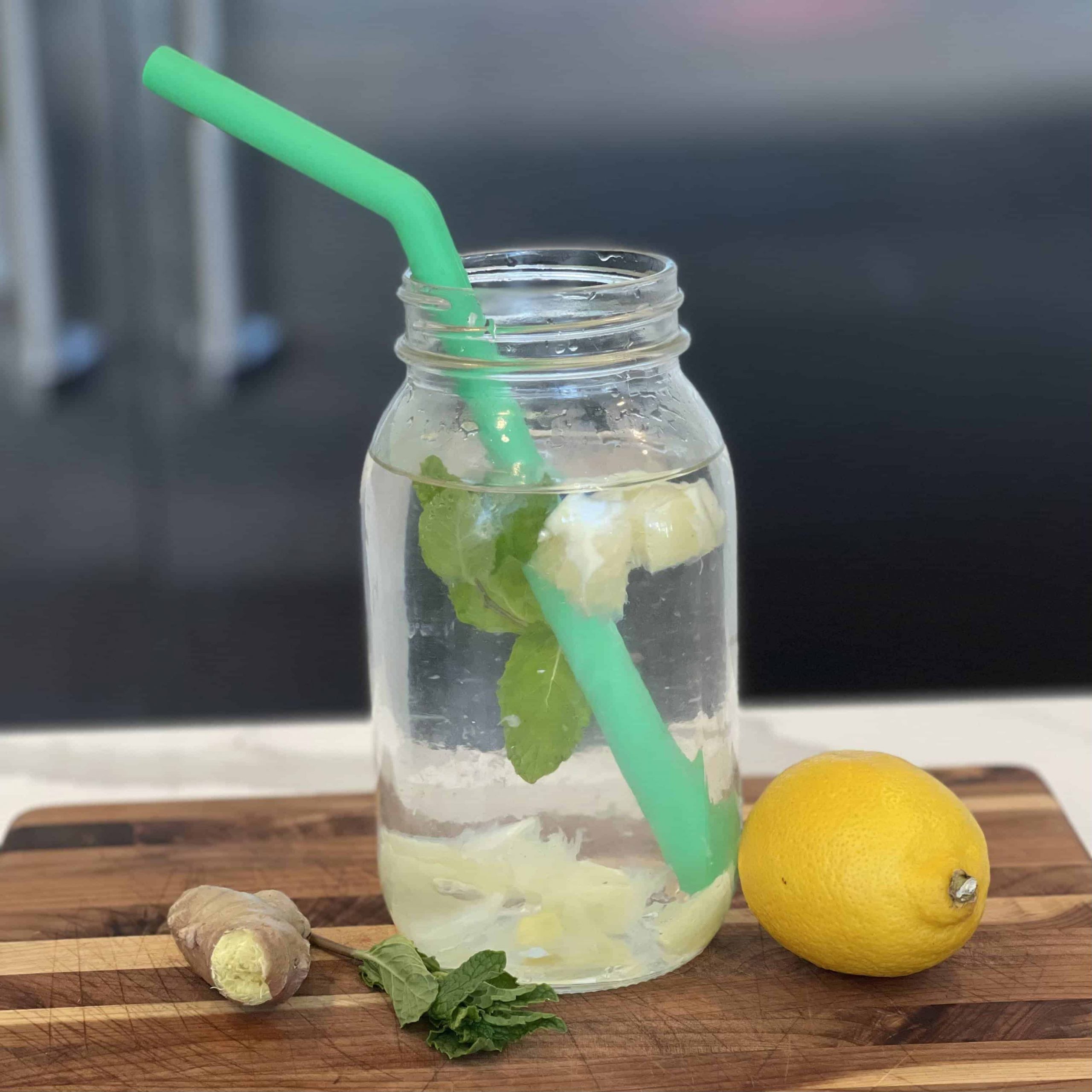 Mint Infused Lemon Water