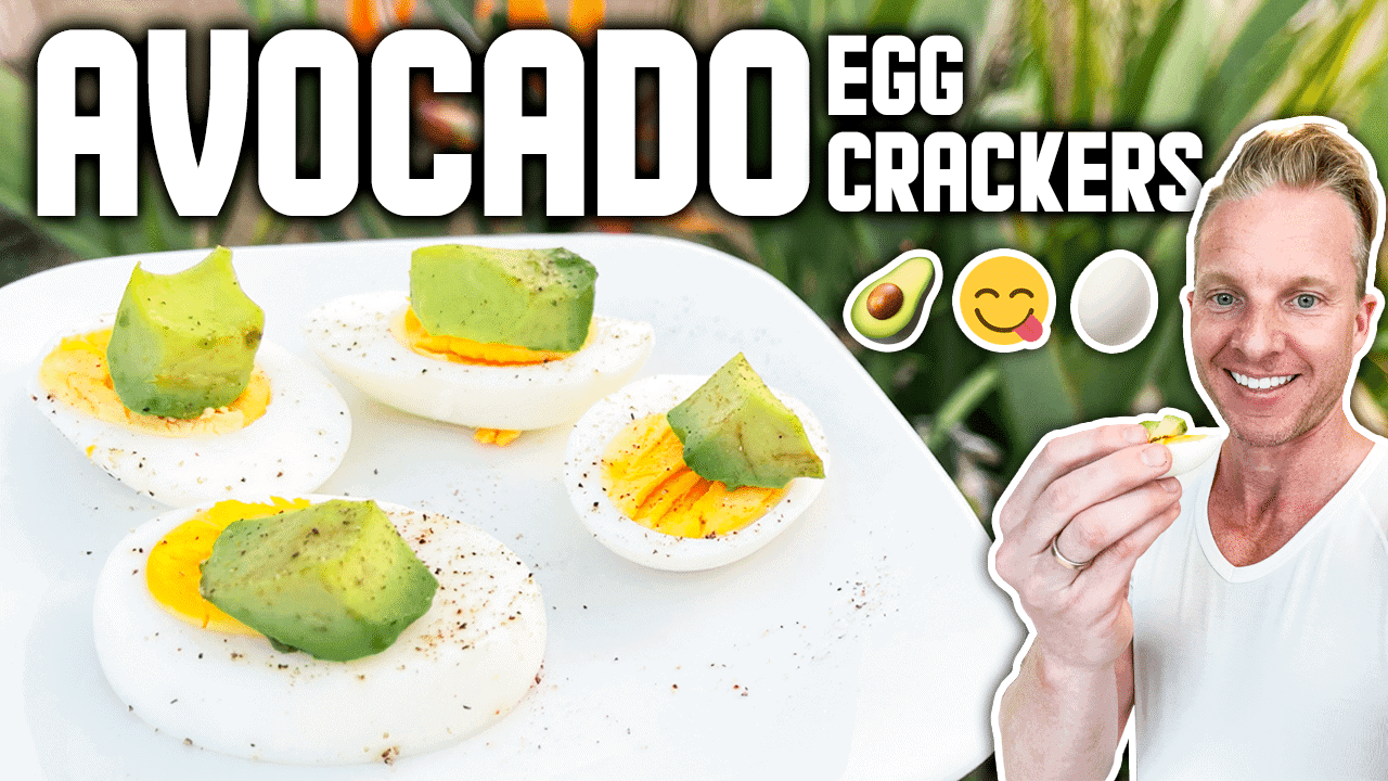 Quick High Protein Snack Idea: Avocado Egg Crackers