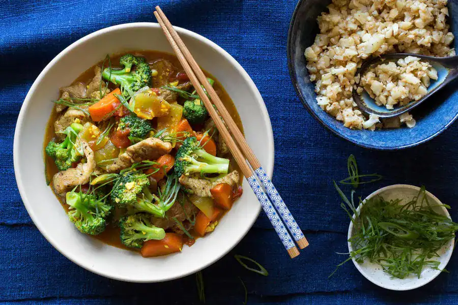 Japanese Pork Curry With Broccoli And Cauliflower Rice Japanese Pork Curry With Broccoli And Cauliflower Rice